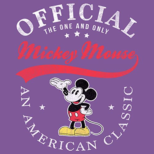 T-shirt Mickey Disney en maille chinée Purple Berry premium - 3