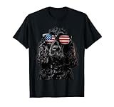 Diseño de Malamute de Alaska Cocker Spaniel Gafas de sol Bandera Americana Camiseta