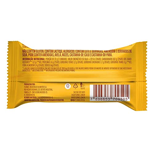 Bombom de Chocolate ao Leite MINI +, Recheado com Doce de Amendoim, Zero Açúcar - 16 Unidades