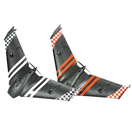 Huangwanru À Distance contrôle des Avions PPE Racing FPV Aile Volante RC Racer Avion PNP Mini AR Wing 600mm Envergure pour Les Enfants (Color : Black, Size : One Size)