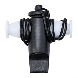 Yhenlovtt Samba Whistle 3-Ton Sambapfeife Schwarz-Weiß