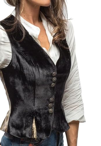 Womens Velvet Vest V Neck Top Vintage Sleeveless Jacket Waistcoat Outerwear2