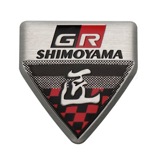 GR SHIMOYAMAロゴエンブレムステッカーカーステアリングホイールバッジ86 CHR スープラ カローラ RAV4 プリウス ヤリス ハイラックス用のインテリアアクセサリー