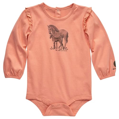 Carhartt girls Knit Long Sleeve Henleyneck Bodysuit
