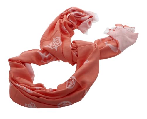 Écharpe Loralee GUESS corail 80X190 au tissage raffiné haut de gamme