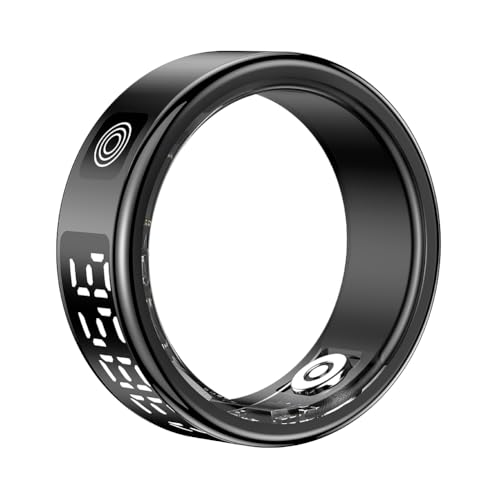 RS08 Smart Ring 5 ATM Impermeabile Sport Anello di salute Modalità multi-sport Fitness Tracker Compatibile con 5.1 Monitoraggio del sonno dellossigeno nel sangue per uomini bluetooth