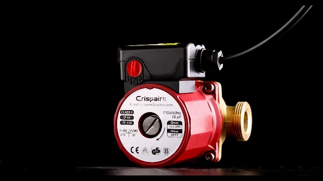 QUMARION クーマリオン Crispaire 1/8 HP 115V Hot Water Recirculating Pump with 20 ft Cord