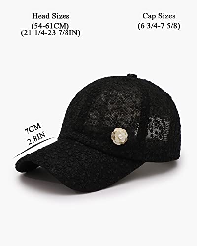 Gorra de béisbol de encaje para mujer miniatura 2