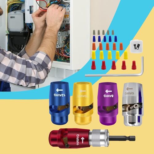 Pince à dénuder pour perceuse AWG 14-8 avec kit de connecteurs à torsion - 3