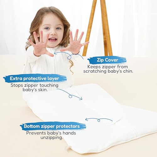 Image of TotAha Toddler Sleep Sack 2T-4T, Soft Wearable Blanket Baby Sleep Bag, Medium-weight 1.0 TOG Sleeping Sacks, Cloud XL