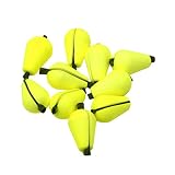 6pcs Gelben Schwimmer Schaumbissanzeiger Fliegenfischen Fischer Liebhaber Zubehör