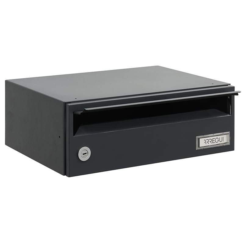 Arregui Slim H2506 Buzón de Pared para Edificios | Buzón de Comunidad Horizontal para Interior | Modulable y Agrupable | 12x34,5x25 cm | Antracita