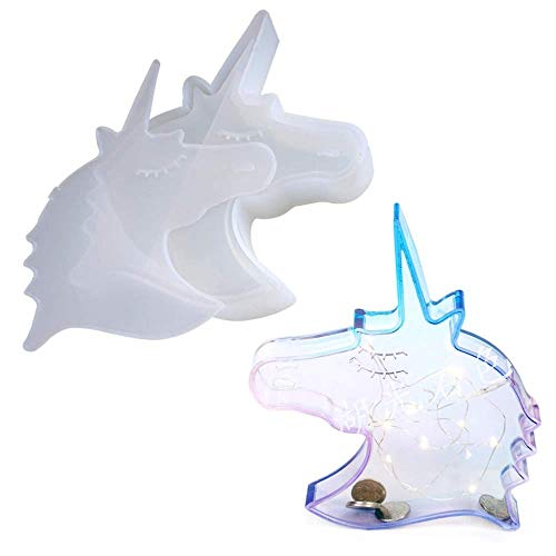 Resinpro Stampo In Resina Siliconica 3D A Forma Di Unicorno, Stampo Per Monete In Resina Epossidica Per Creazioni Fai Da Te Fatte A Mano-image