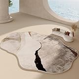 BZFAOEV Tapis Moderne Forme Irrégulière Minimaliste   Design Artistique Antidérapant Salon Chambre Bureau Contemporain​ 80x120cm