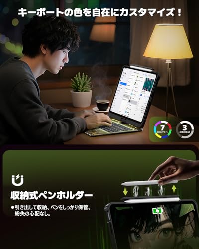 Vicopo iPad キーボードケース Pro 13 インチ(M4・2024年発売)2L-RWIPJP420-KC の商品画像 6