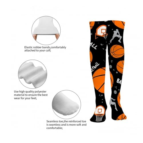 Fashion Knee High Stockings Classic Dress Decor Compression Socks For Women Men2