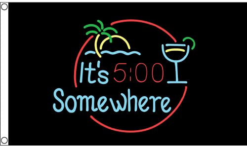 Bandiera It'S 5 O'Clock Somewhere Aperitivo 150X90Cm - Bandiera Sono Le 5 90 X 150 Cm - Az Flag