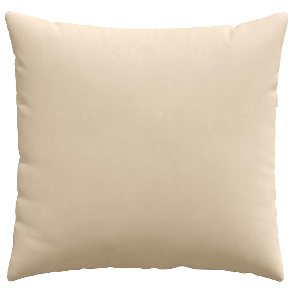 2er Set Sofakissen Dekokissen Creme 45x45 cm - Moderne Zierkissen mit Füllung und abnehmbarem Bezug aus Stoff - Weiche Couchkissen für Wohnzimmer Schlafzimmer und Büro