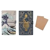 Grupo Erik pack Cuadernos de viaje + recambio: Cuaderno de viaje Hokusai + Cuaderno de viaje Astral: Cuadernos de notas cuero sintético + Recambios (2 * 40págs.)