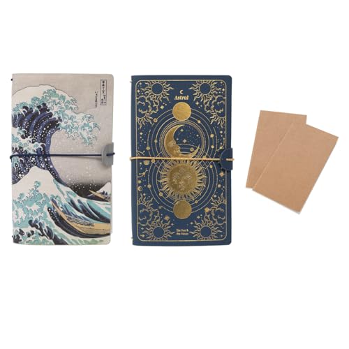 Cuadernos de viaje con recambios y cuadernos de notas de cuero sintético recargables