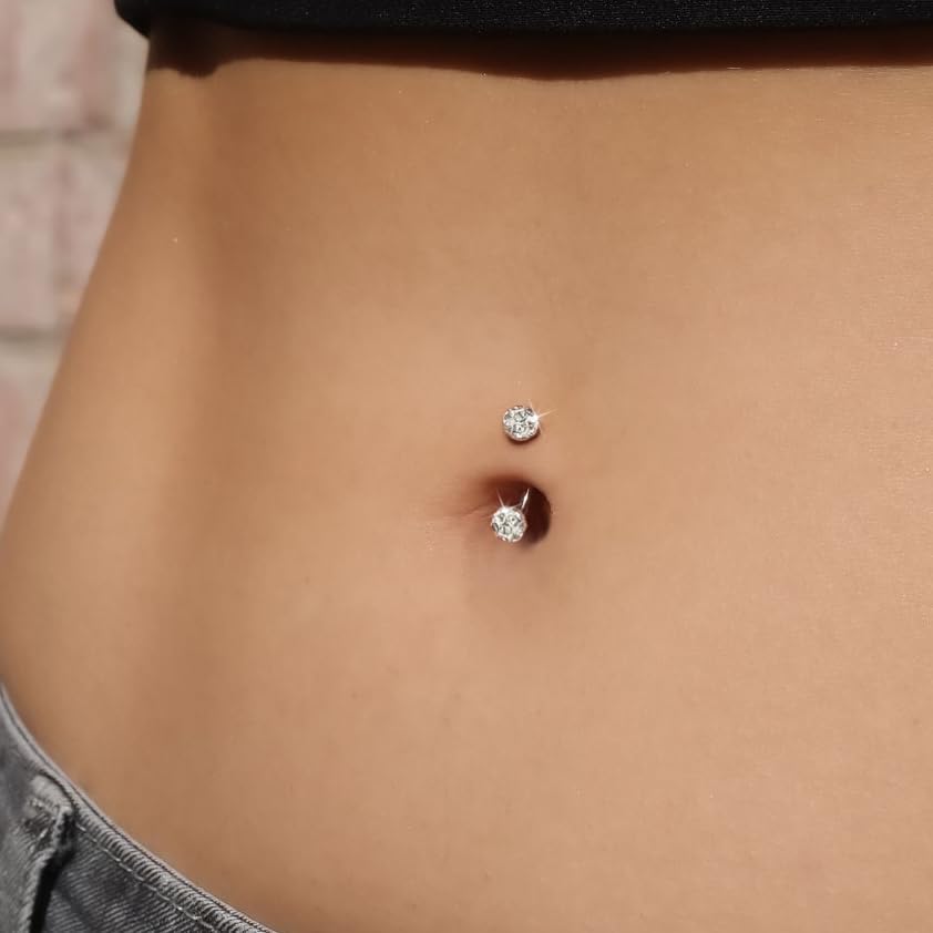 14G Small Belly Button Rings for Women - 316L Stainless Steel Tiny Internally Threaded Navel Rings - Rook Piercing Jewelry - Hypoallergenic Curved Barbells, 6-16MM, 5PCS - Image 5