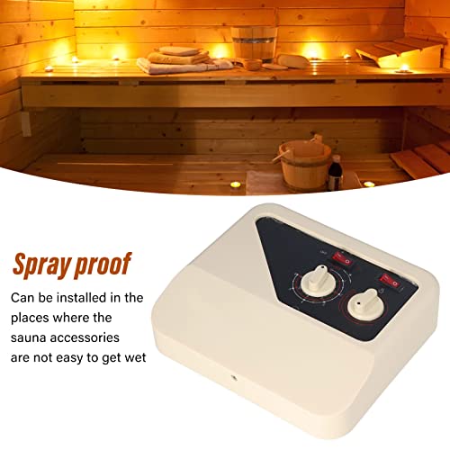 YOUTHINK Sauna Stove Controller, PP Shell Practical Sauna Stove External Controller with Probe Wire for Sweat Steam Tool