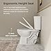 17.9 Inch ADA Two-Piece Toilet for Bathroom, Los Flexi Elongated Bowl & Comfort Height Toilet, Powerful Siphon Jet Flush 1.28 GPF, Tall Toilet With Convenience, Standard 12