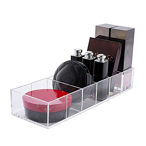 lureme Eyeshadow Organizer Clear Plastic Makeup Organizer Compact Powder Holder, 6 Space (cb000010)(1pc)