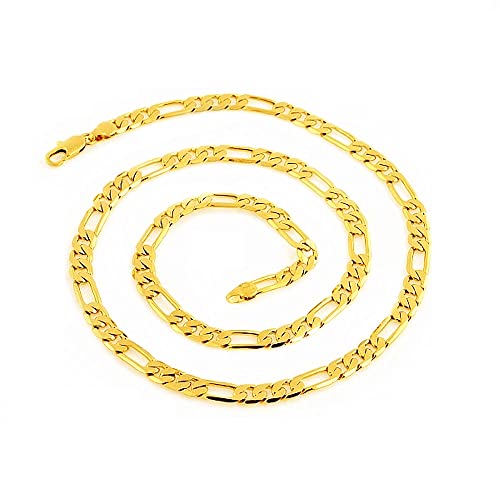 Chaîne à maillons Figaro plaqué or anti-ternissement pour en finir avec les bijoux qui noircissent