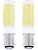 Lamsky Ba15d led Light Bulb 7.5W,B15 Double Contact Bayonet Base,120V Daylight White 6000K,75W 80W JD Type T3/T4 Halogen Bulb
