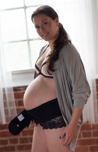 Vista 3 de CABEA Babybellyband - Cinturón de maternidad original 2 en 1 para embarazo, cinturón de maternidad ajustable para embarazo y posparto que