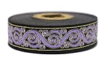 11 Yard 0.86" Wide Lilac Celtic Snail Jacquard Ribbon Trim Woven Border Upholstery Fabric Drapery Co