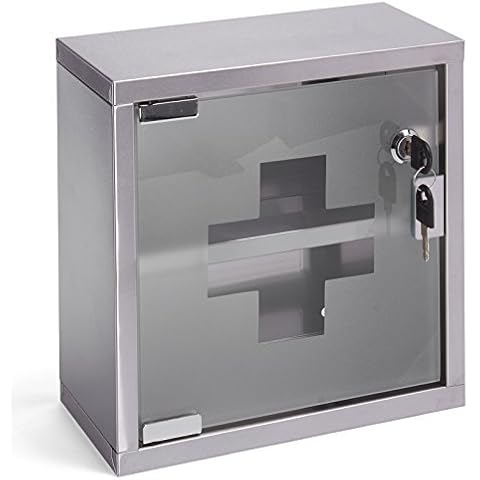 MSV Medizinschrank Arzneischrank Medikamentenschrank Hausapotheke aus Edelstahl Cover