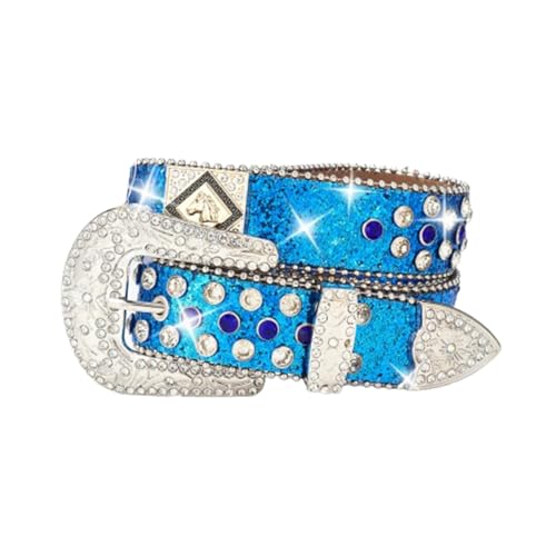 Ceinture western strass et paillettes cloutées pour look festival