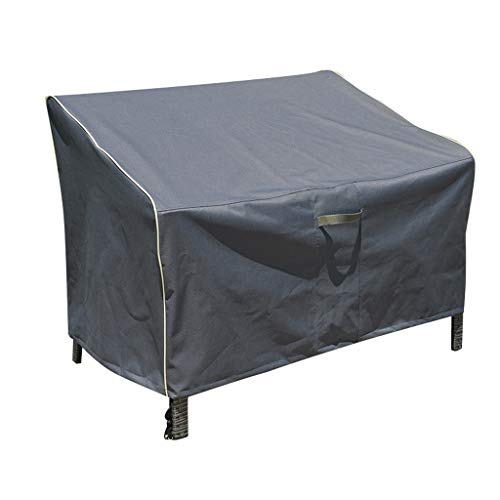 LISI 2 Seat Garden Bench Cover, Waterproof Breathable 600D Oxford Outdoor Bench Cover，147x79x82.55cm (Color : Gray, Size : 79x81x191cm)