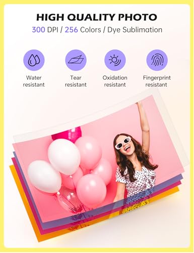 Image of iDPRT 4x6 Photo Printer, CP4100 Photo Printer for iPhone & Android with 108 Sheets & 2 Cartridges, Wi-Fi Wireless Portable Picture Printer, Instant Print Photos, Dye Sublimation, Beige
