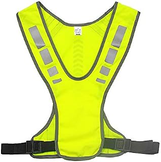 XIAKE Adjustable Sport Reflective Vest for Running or Cycling, with Pocket, for Adults