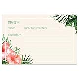 48 Beach, Sand, and Sea Recipe Cards Recipe Cards with plenty of writing space on both front and back. High Quality Inks: Each premium recipe card is printed bright and vibrant inks featuring a watercolor beaches, islands and tropical scenes. 4 x 6 i...