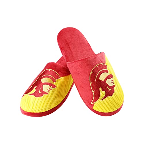 Image of FOCO Oklahoma Sooners NCAA Mens Team Logo Staycation Slippers