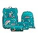 Step by Step Schulranzen-Set Cloud „Turtle Josie“ 5-teilig, türkis, Schildkröten-Design, ergonomischer Tornister mit Reflektoren, höhenverstellbar mit Hüftgurt für Mädchen ab der 1. Klasse, 19L