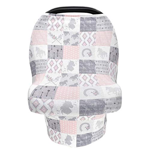 Image of Terriboo Baby Nursing Cover for Newborn Breastfeeding Car Seat Canopy Cover Shopping Cart Cover (Arrow Girl)