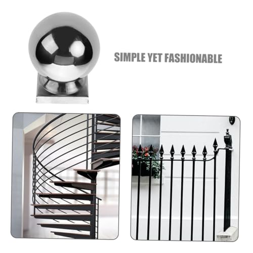 Remates de acero inoxidable 304 para pasamanos con tapas decorativas Kisangel 3