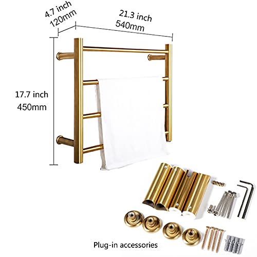 Calentador de toallas de pared cromado para baños modernos 7