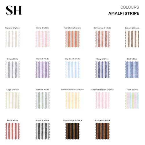 Image of Solino Home 100% Linen Napkins, 20 x 20 in, Brown, Amalfi Stripe, Set of 4 | a finishing touch for meals, weddings and holidays, woven stripe, European flax fibres, low iron finish, OEKO-TEX Certified