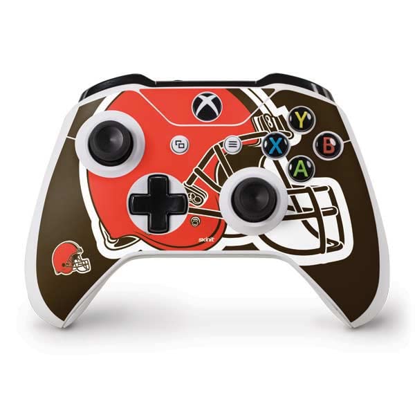 Skinit Decal Gaming Skin Compatible with Xbox One S Controller - Officially Licensed NFL Cleveland Browns Large Logo Design