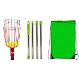 Mango Picker Pole con cestino staccabile antiruggine portatile Fruit Picker