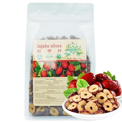 SIFANGDA Dried Red Dates 8.8oz(250g) Fruit Tea Sweet Crispy Dates Red Jujube Slices Seedless