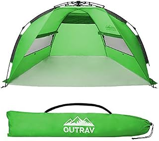 Outrav Pop Up Beach Tent - Quick and Easy Set Up, Family Size