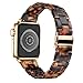 Wongeto Compatible with Apple Watch Band 38mm 40mm 41mm 42mm 44mm 45mm 49mm Women Men,Light Resin Strap Bracelet Replacement for iWatch SE Series 10/9/8/7/6/5/4/3/2/1/SE/Ultra (Rose Gold+Tortoise)