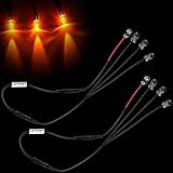 Rossesay 2 Pieces Flame 3 Head Micro Special Effects Flicker Light Kit 12v 9v Dc for Theatrical Torch(Orange)